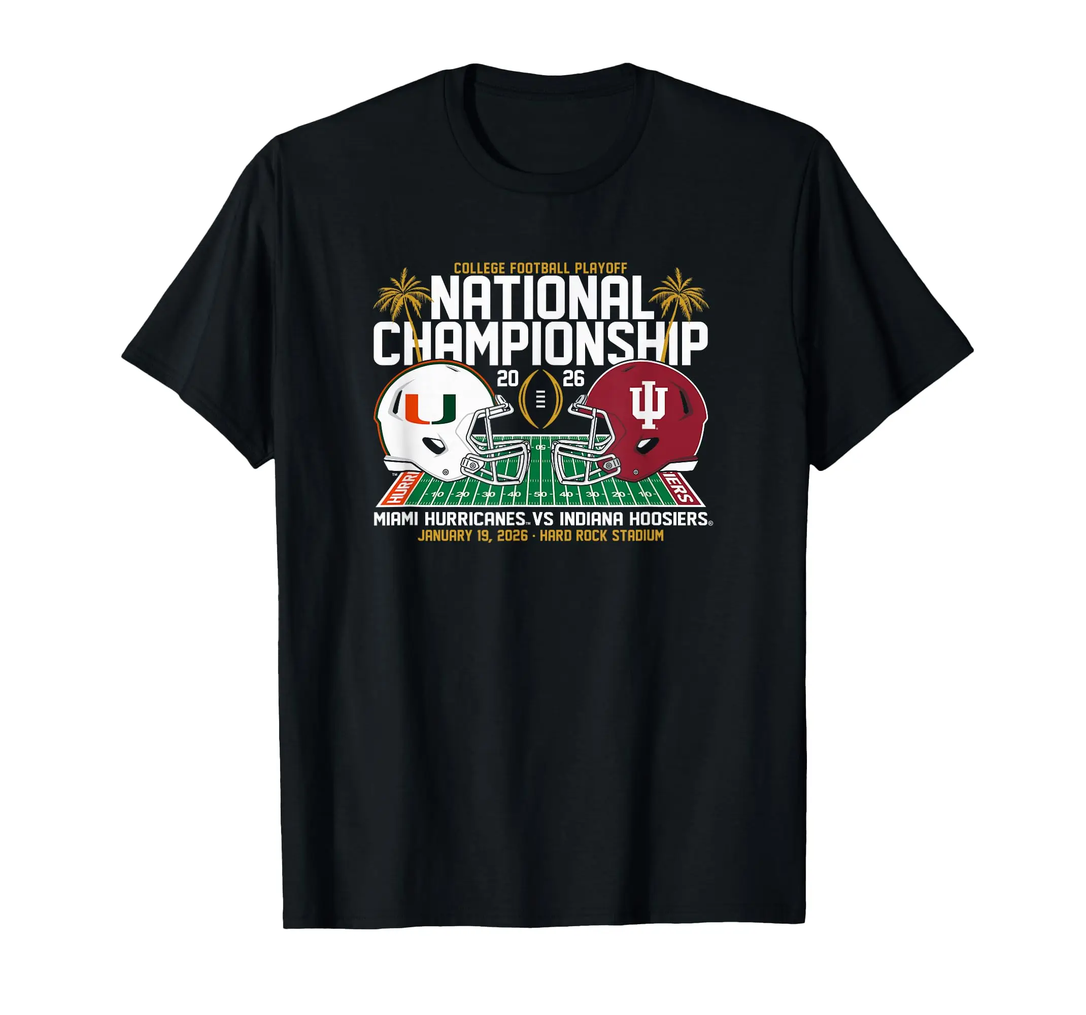 

Miami vs Indiana CFP National Championship 2026 Helmets T-Shirt