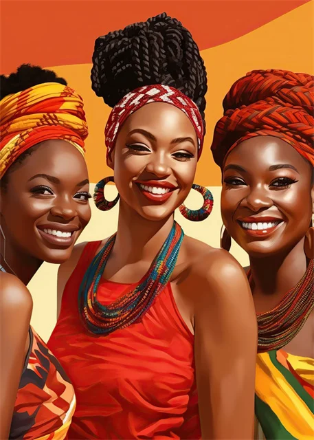 Beautiful African American Woman Canvas Psoters and Prints Sunshine Smiling Girl Pictures Portrait Wall Art Picture Home Decor