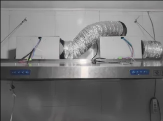 

220 В коммерческая вытяжка из нержавеющей стали, мощный кухонный вытяжной вентилятор, очиститель масляного дыма для ресторана AB