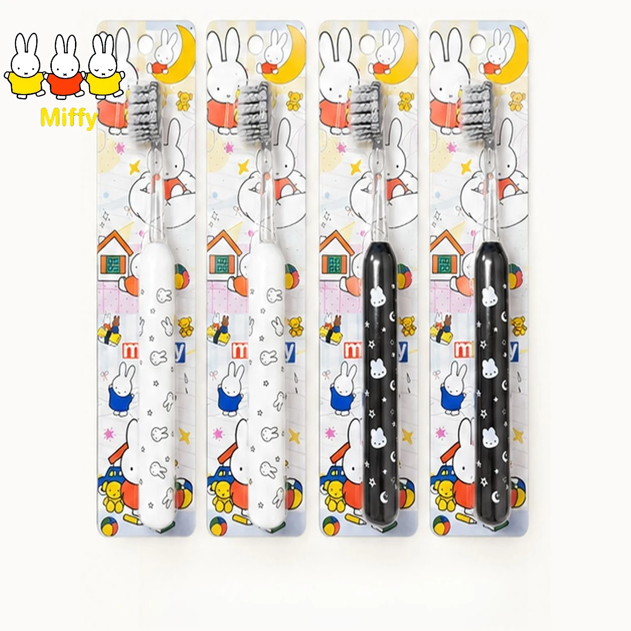 Kawaii Miffy Toothbrush Cute Cartoon Miffy Soft-Bristled Toothbrush Mountain Shape Adult Couple Cleaning Cartoon Toothbrush