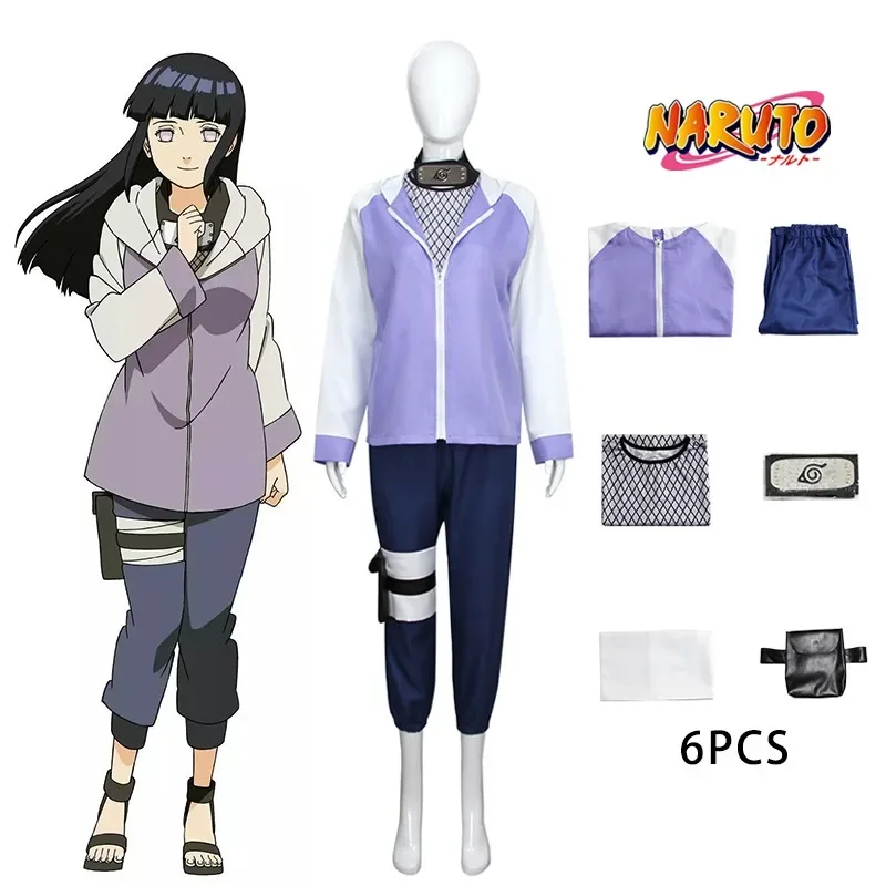 Hyuga Hinata Cosplay Costumes for Women Naruto Halloween Role Play Animes Comic-Con Performance Uniforms with Accessories Gifts