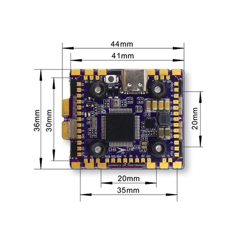 Flycolor Raptor 5 mały żuraw wieżowy F7 Mini kontroler lotu W/ 60A 4-IN-1 ESC 3-6S ramię 32-bitowa kora MCU STM32G0 dla dron FPV