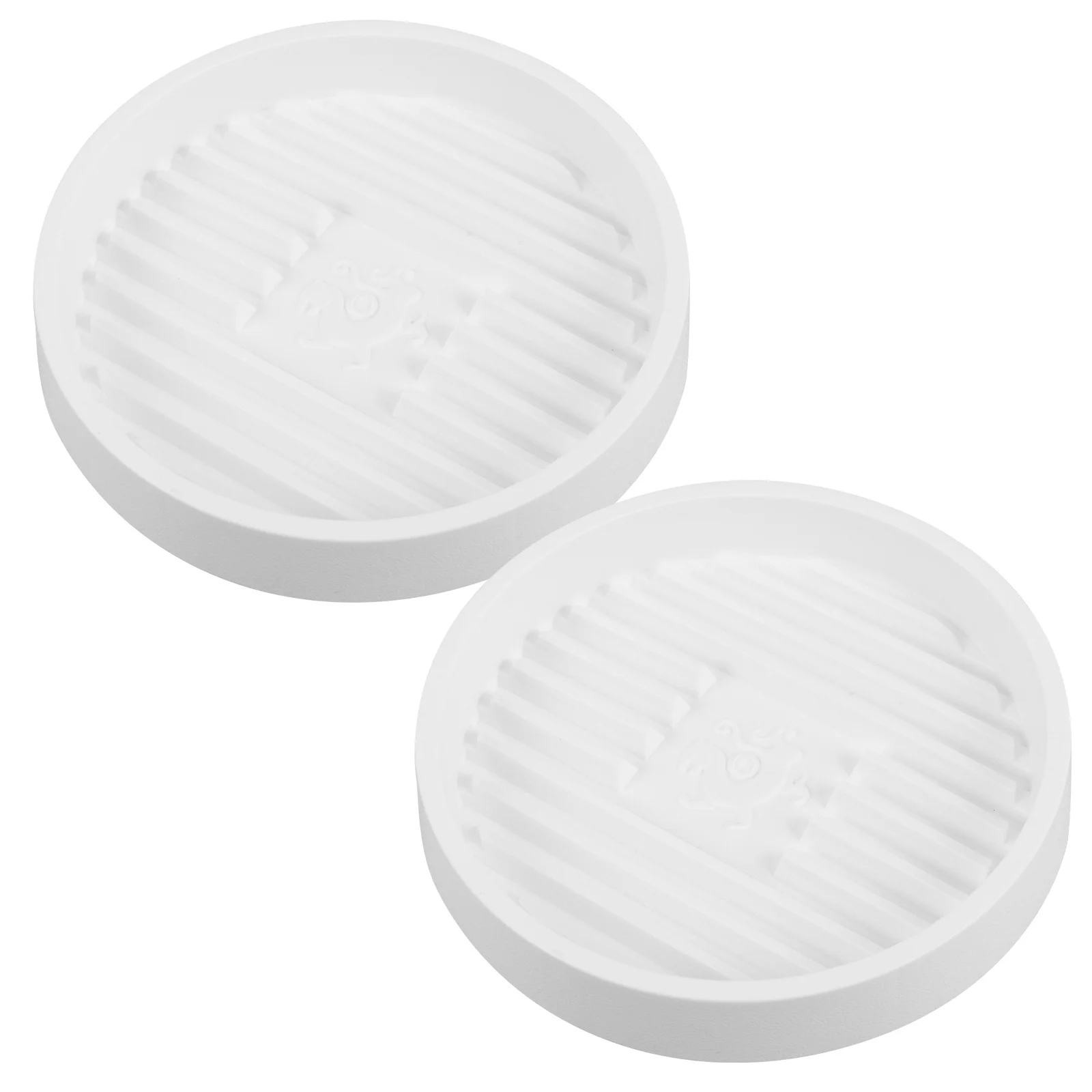 

2Pcs Round Toilet Plunger Drying Mat and Plant Saucer Set Plastic Drainage Tray for Bathroom Floor Protection and Indoor Plant