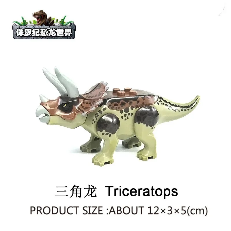 DIY Building Block Tyrannosaurus Rex Triceratops Velociraptor Pterosaur Triceratops Crested Dragon toys for children gifts