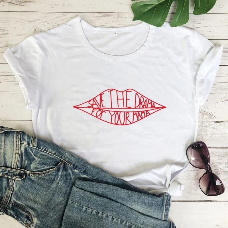 Save The Drama For Your Mama Rachel Green Same Style T Shirt Friends Aesthetic Graphic Tees Soft Premium Fabric Shirt