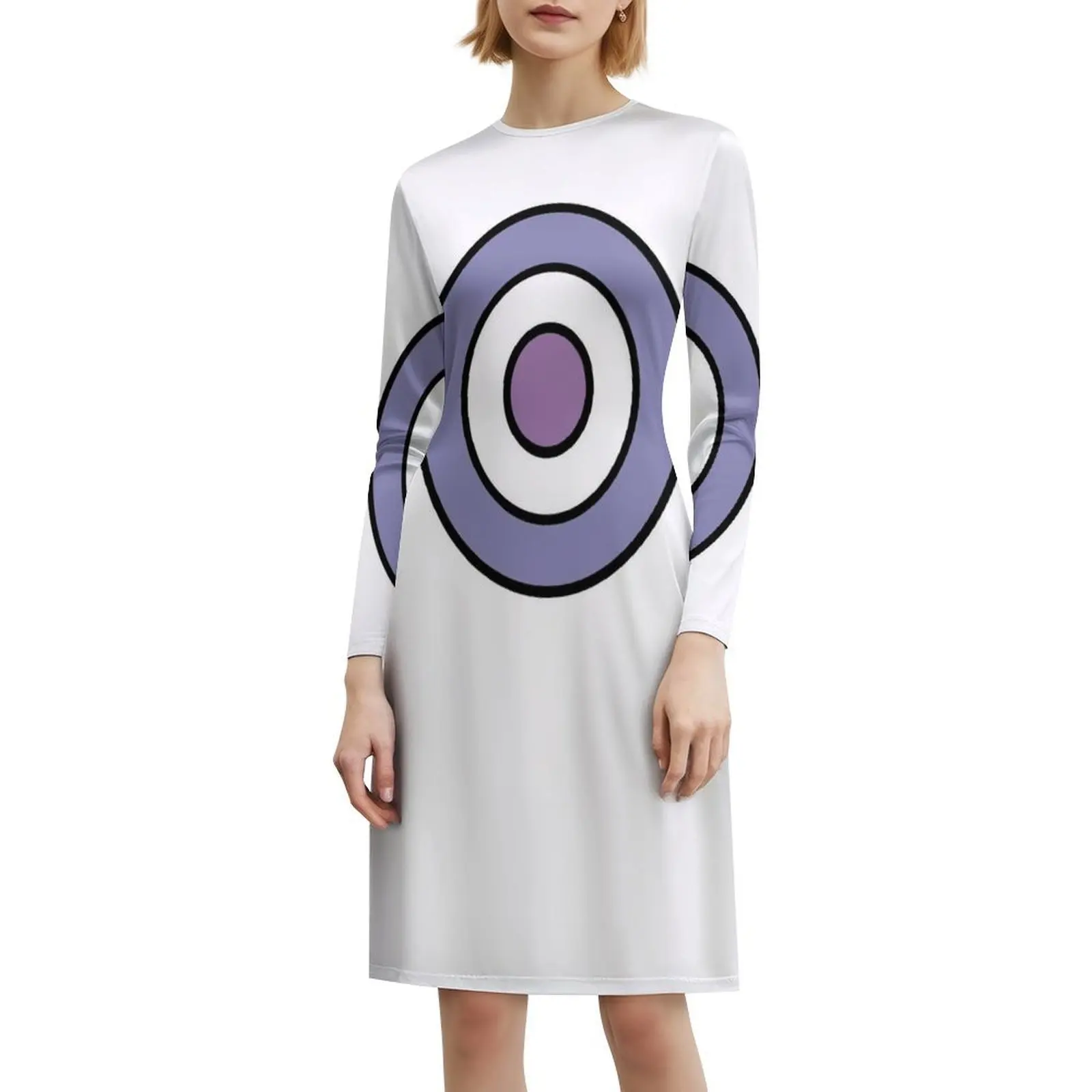 الأرجواني بولسي المرأة الهيب هوب الشارع الشهير فستان الرسم طباعة ملابس للنادي الحفلات الأرجواني بولسي هوك العين فستان كسر للفتيات #6