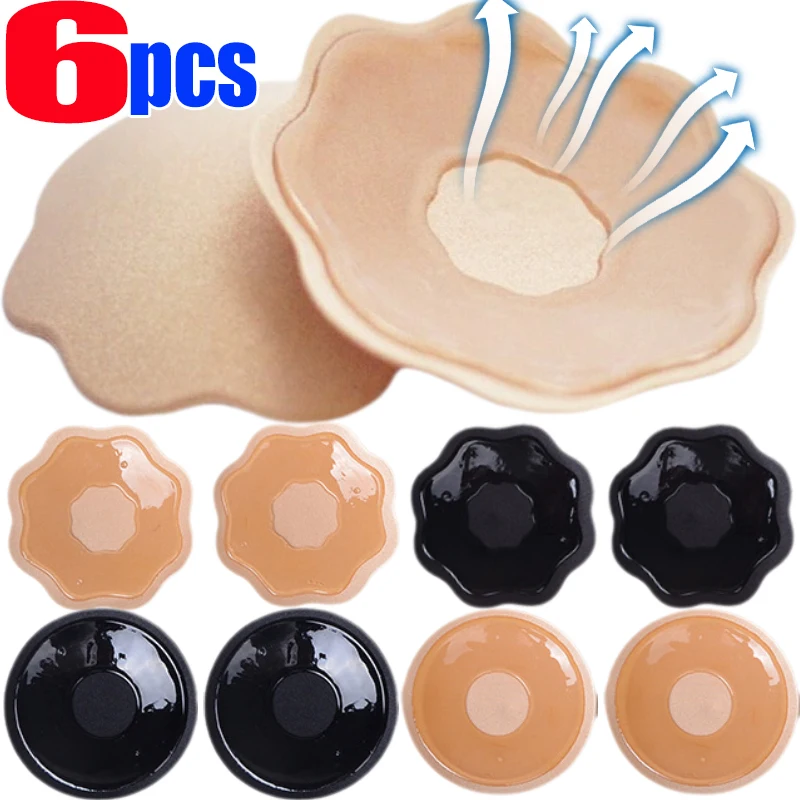 

Reusable Breast Petals Invisible Strapless Bra Pasties Self Adhesive Nipple Cover Silicone Sexy Bra Pads For Women Party Dress