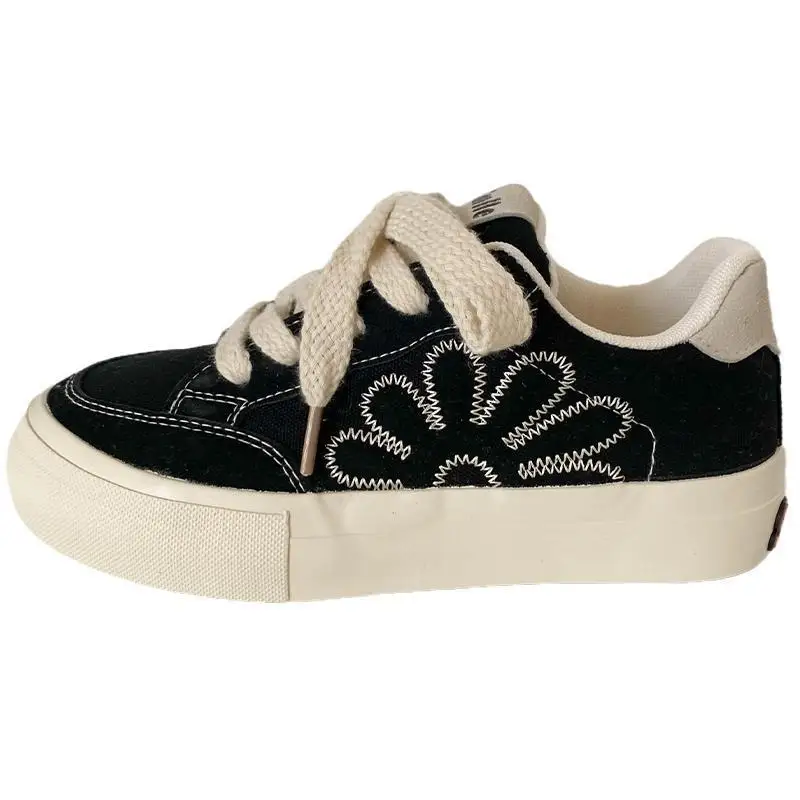 China-Chic-Stil dicke Sohlen Segeltuchs chuhe für Frauen im Frühjahr und Herbst 2023 neue Freizeit-und vielseitige Studenten sportschuhe