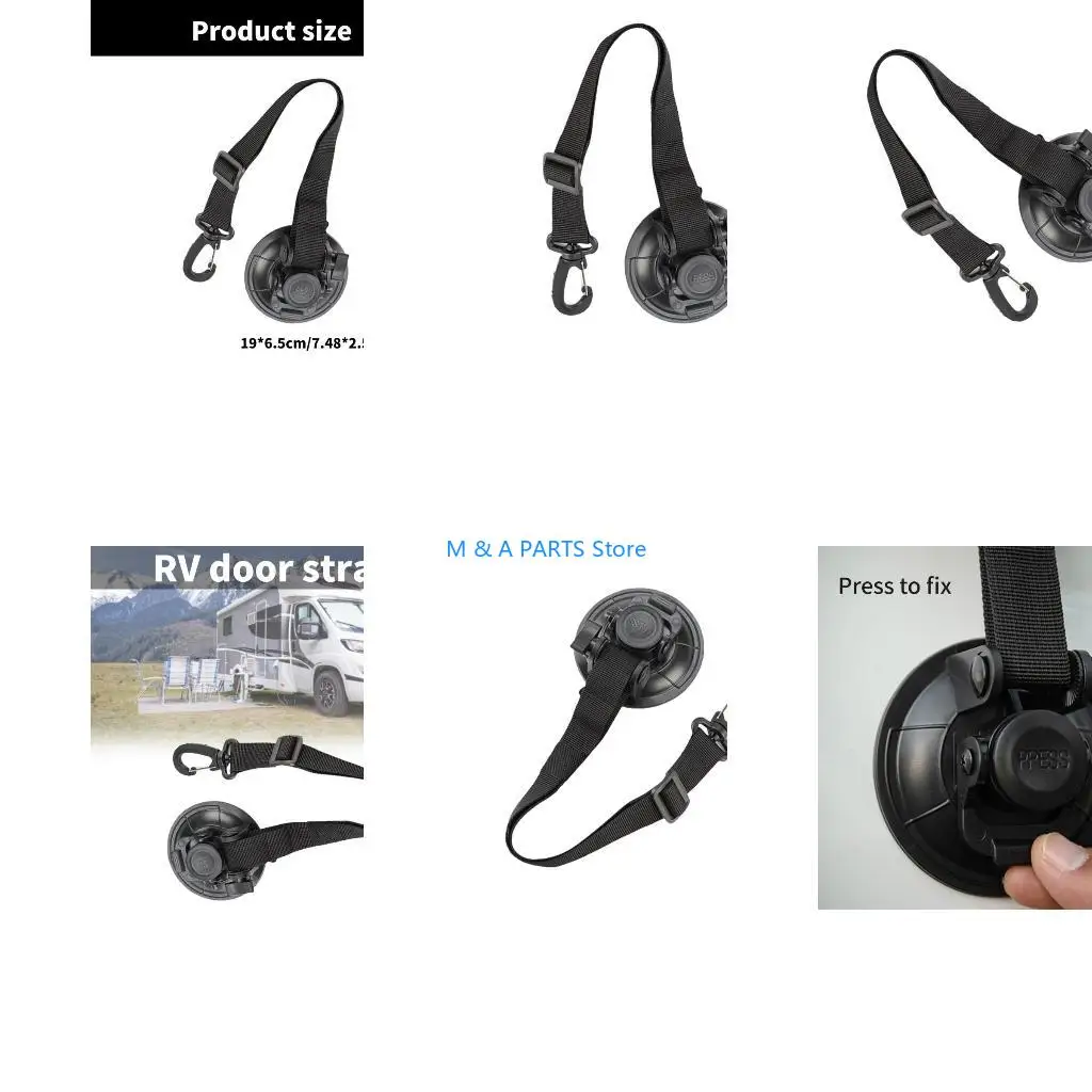 U1JF Heavy Duty Door Suction Cup Strap Adjustable Fasteners Easy Installation
