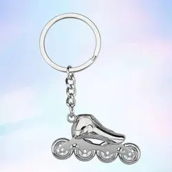 Roller Skating Keychain For Men Skating Accessory Pendant Stylish Zinc Alloy Trendy Keychains