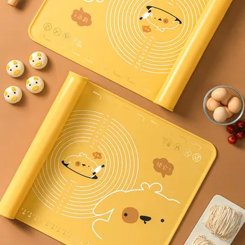 Nonstick Silicone Mat Kitchen Baking Mat Baking Sheet Mat Kneading Pastry Mat Baking Circles Pattern Oven Pastry Liner