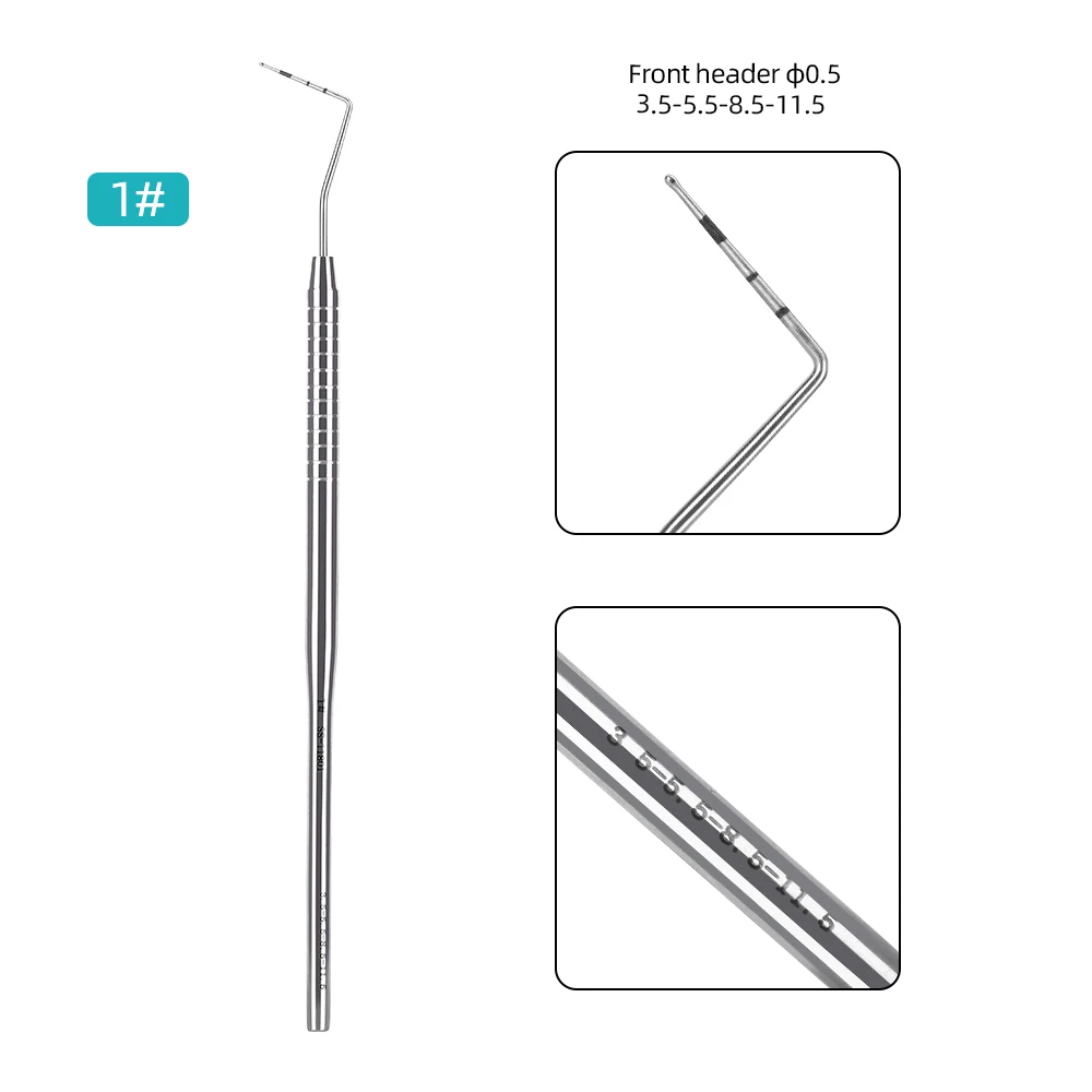 JOY DENTAL 1 Stück Zahnärztliche Graduierte Parodontalsonde aus 304 Edelstahl, Zahnärztliches Instrument, Endodontisches Equipment, Sonde 16cm mit Skala – Detail 7