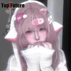 Gothic dark punk Subculture Abi y2k Millennium Hot Girl  Medical Pink Love Wings Hair Clip Capsules hairgrips Hairpin clip 