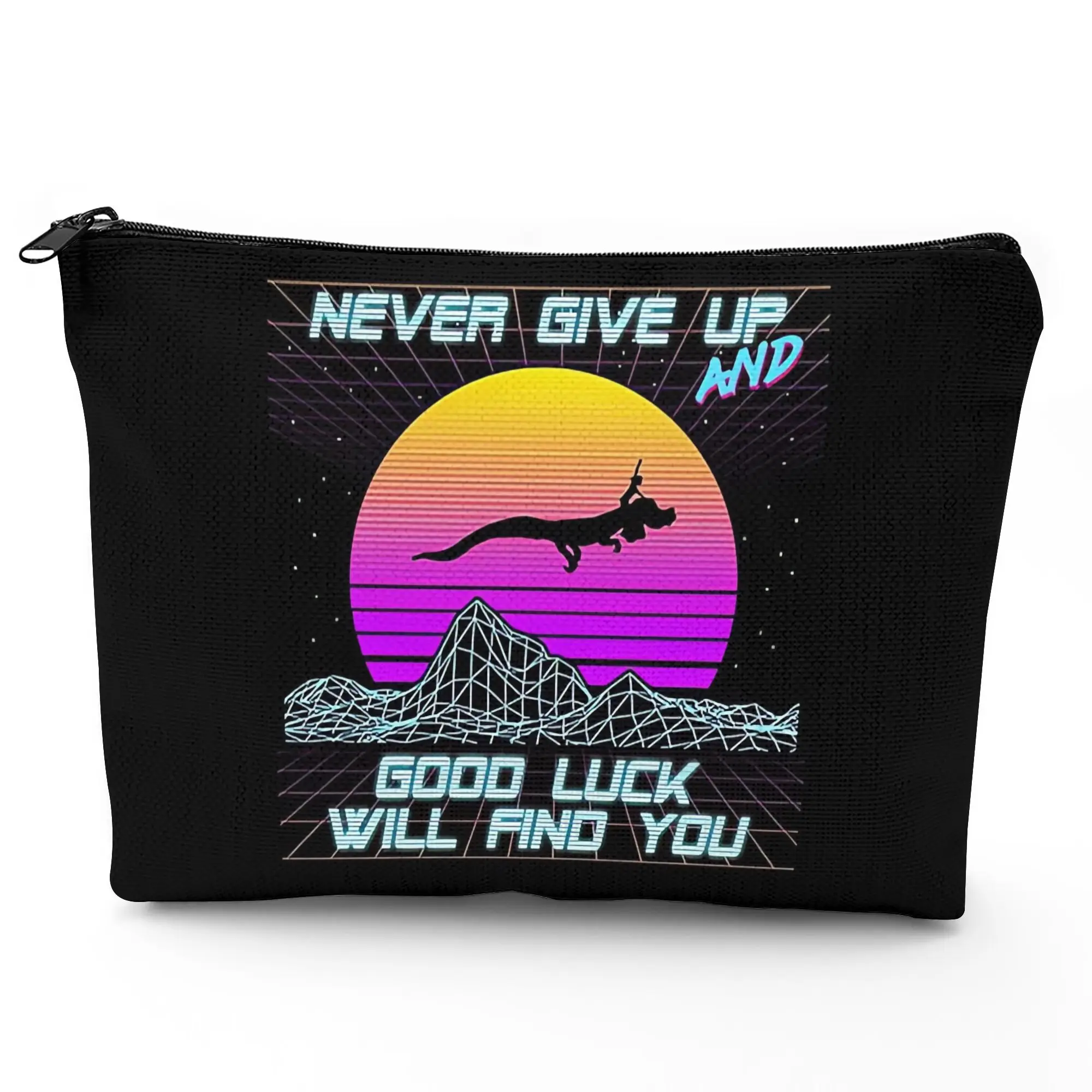 1 Piece 80S Style Lucky Dragon Makeup Bag - Multifunctional Zipper Pouch for Women, Jewelry Storage Bag, Perfect Travel Zipper Organizer, Fun Birthday Gift
