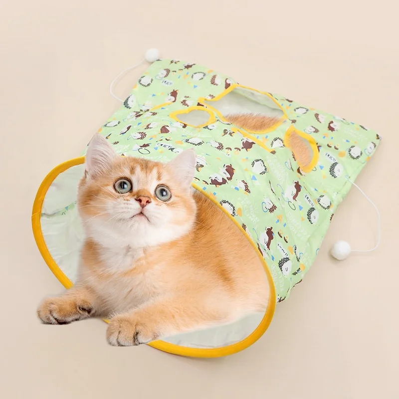 Interactive Cat Tunnel Bag with Peek Hole Smart Play Game Mouse Hunting Toy for Kittens Indoor Fun Drilling Pet Activity Toy - view 4
