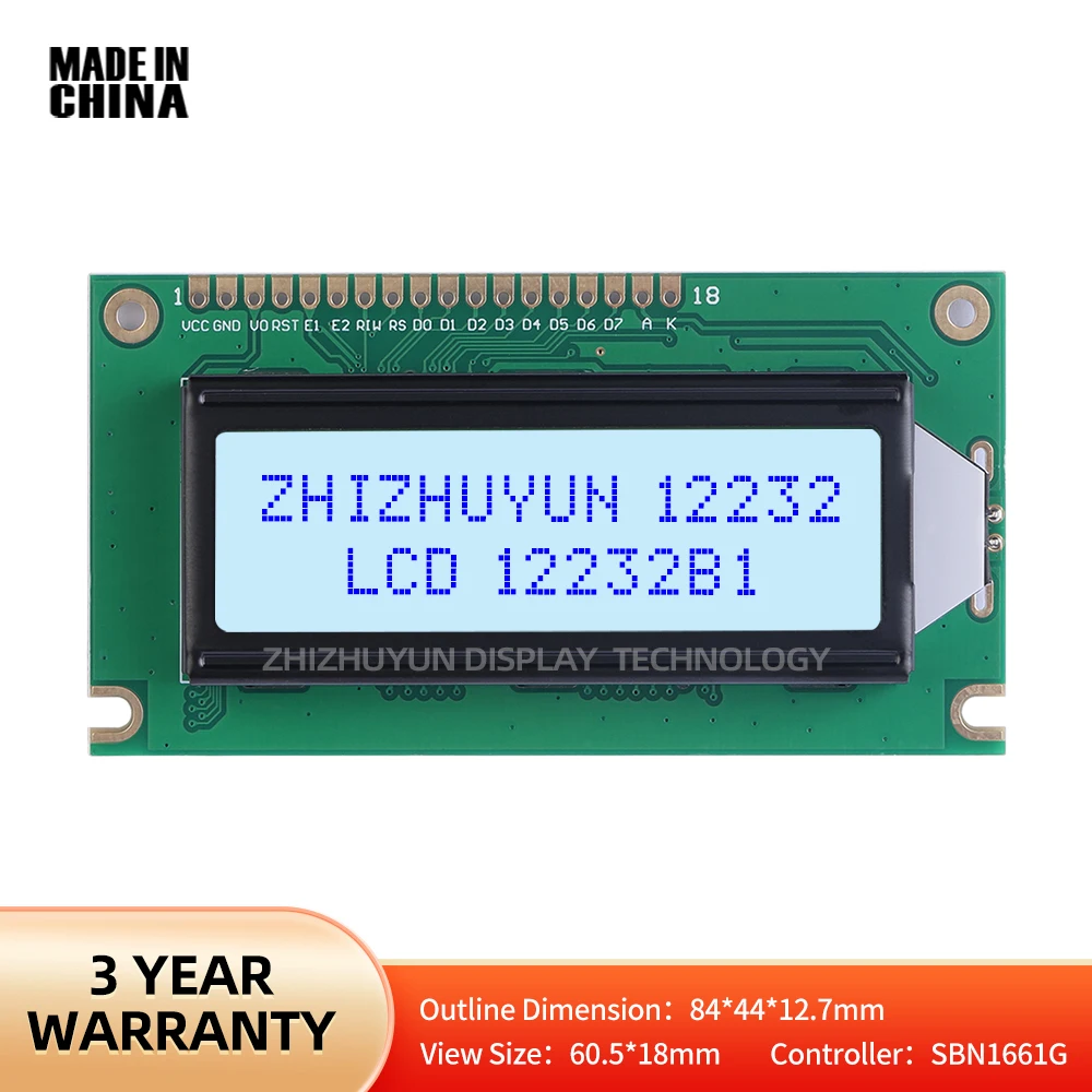 12232B1 Character Dot Matrix Screen Grey Film Blue Font 122X32 Controller SBN 1661G Stable Supply Of Goods LCD Screen