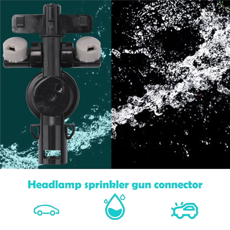 Headlight Water Spray Nozzle Washer Jet Connector Adapter Holder for