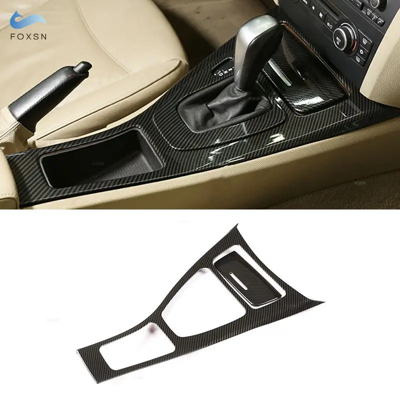 

LHD For BMW 3 Series E90 E92 2005 - 2012 ABS Carbon Fiber Texture Car Central Console Gear Shift Panel Frame Trim Cover