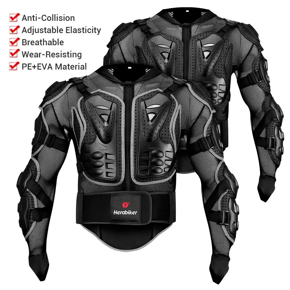 Motorcycle Adult Jacket Chest Back Protector Moto Body Armor Guard Racing Body Protector Armor Jacket Motocross Protective Gear