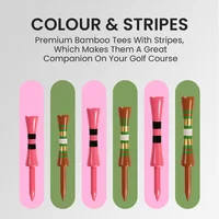 Wooden Golf Castle Tees Step Down Same Height Value 30/100 Count, 40mm 45mm 50mm Length Colorful for Practice 4