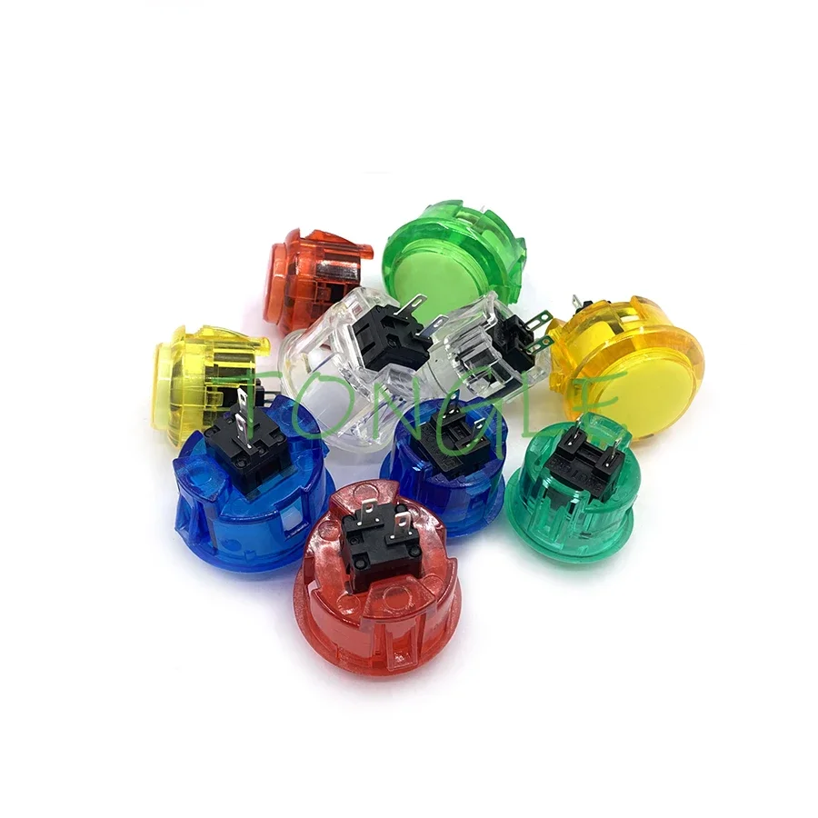 

Прозрачная аркадная кнопка для копирования DIY, без светодиодной аркады, замена OBSF-30 OBSN-30, Raspberry PI MAME, игра Pandora для ПК, 12 шт.