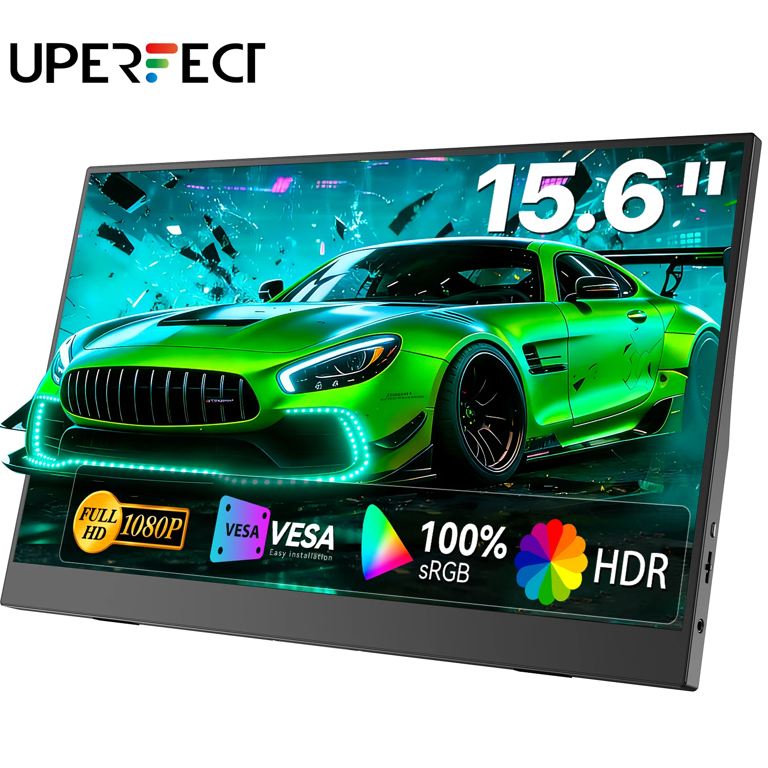 

UPERFECT 15.6“ LCD Monitor Portable Ultrathin 1080P IPS FHD USB Type C Dispaly For Laptop Phone XBOX Switch PS5 Gaming Screen
