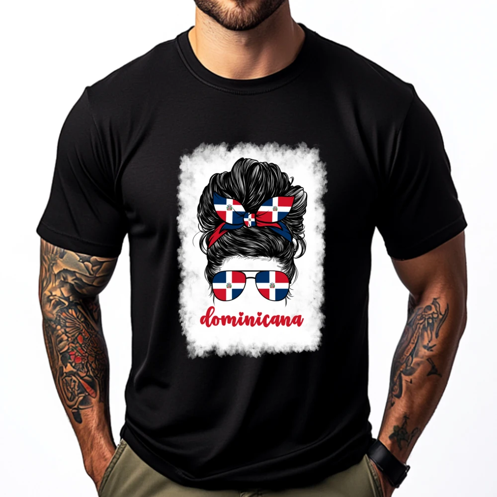 

Cute Dominican Republica Dominicana Flag Republic Graphic Tee Shirt Natural High Quality Character