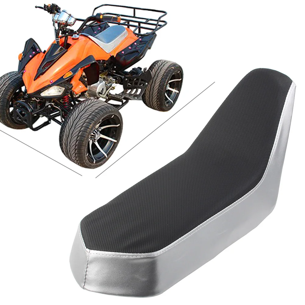 Racing Style BLACK Vinyl Foam Seat Replacement For 110cc 125cc QUAD DIRT BIKE ATV FOUR WHEELER PU Leather