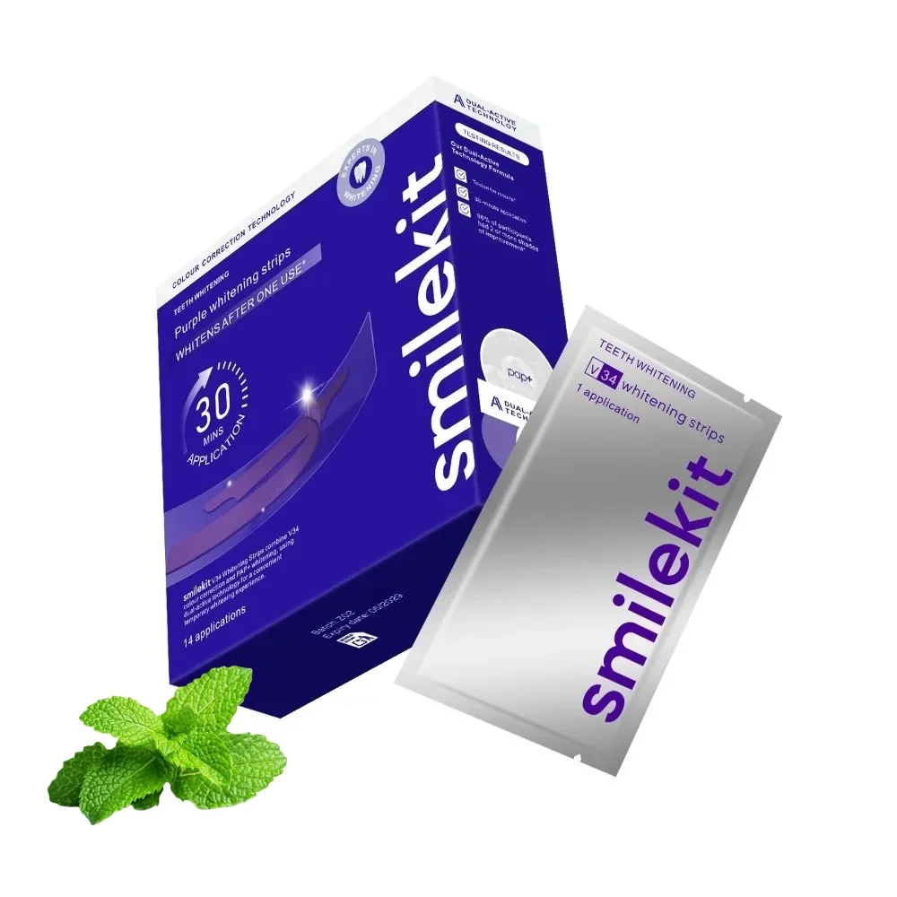 14-pares-de-tiras-clareadoras-de-dentes-v34-tiras-roxas-para-remocao-de-manchas-nos-dentes-seguras-para-dentes-sensiveis-resultados-duradouros-cuidado-oral