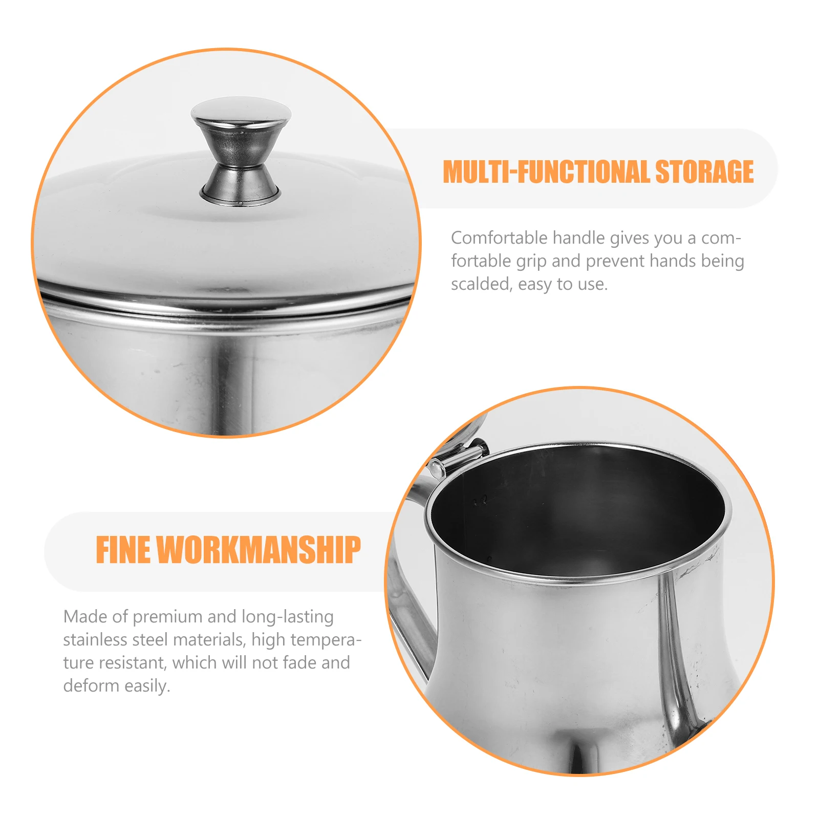 

Stainless Steel Bottle 500Ml Multi-Functional Kitchen Oil Container Heat Resistant Smooth Finish For Cooking Oil Vinegar Storage