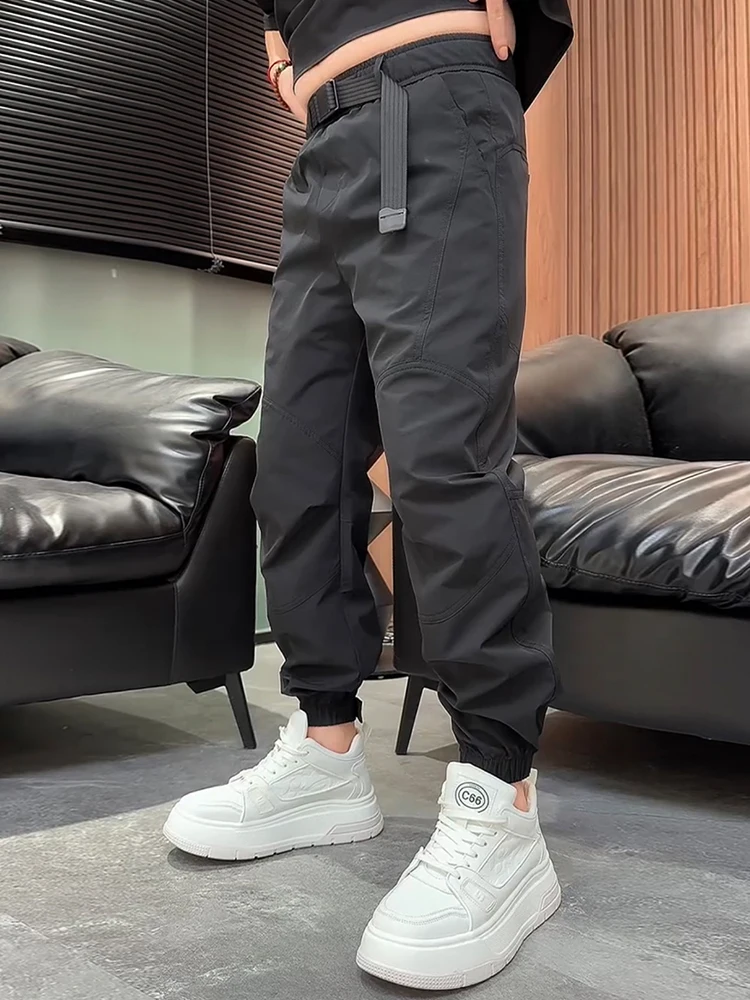 

Весенне-летние мужские тонкие повседневные брюки, свободные прямые брюки для спецодежды, цветные брюки, простые уличные спортивные брюки