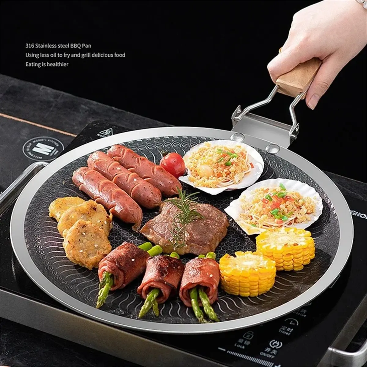 new-arrival-non-stick-frying-pan-steak-pancake-outdoor-bbq-grill-pan-316-stainless-steel-skillet-camping-tools-34cm