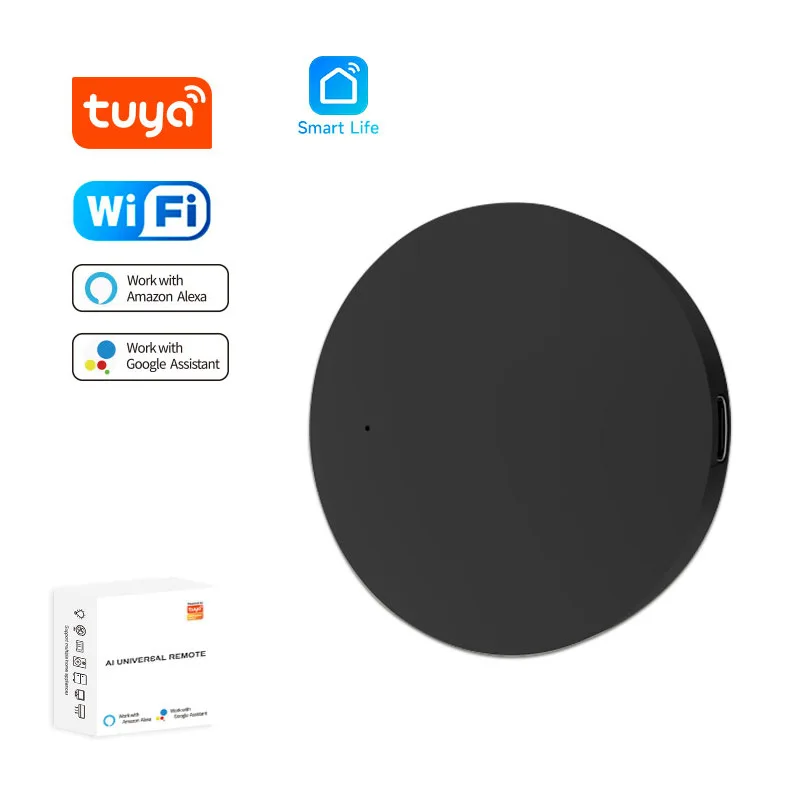 

Tuya Wi-Fi ИК-пульт дистанционного управления умный универсальный для ТВ-кондиционера пульт дистанционного управления Alexa работает с Alexa Google Home