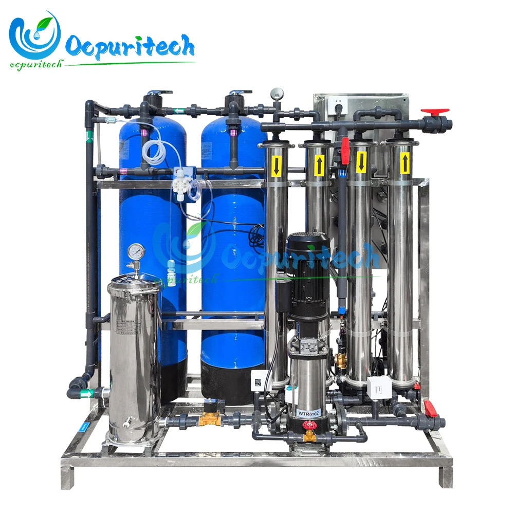 Commercial 1000LPH RO System Water Purification Machine Reverse Osmosis 4040 Membranes Includes Pump Housing Pressure Vessel