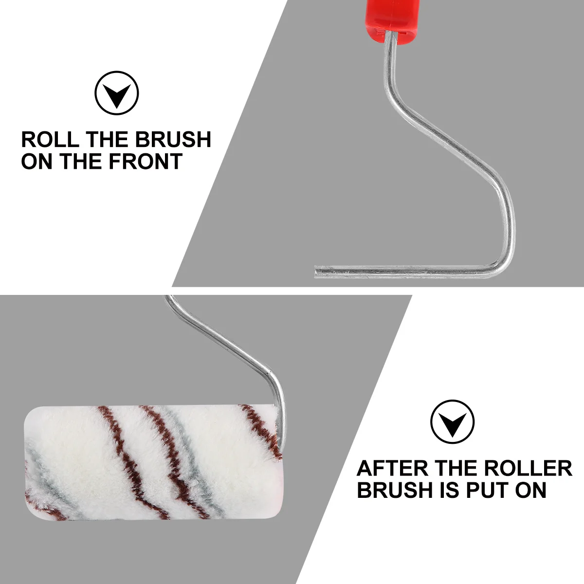 

1Set Professional Mini Paint Roller Set 10x 4 Inches Brushes 1x 22.5cm Handle Easy Install DIY Tools for Small Projects Trim