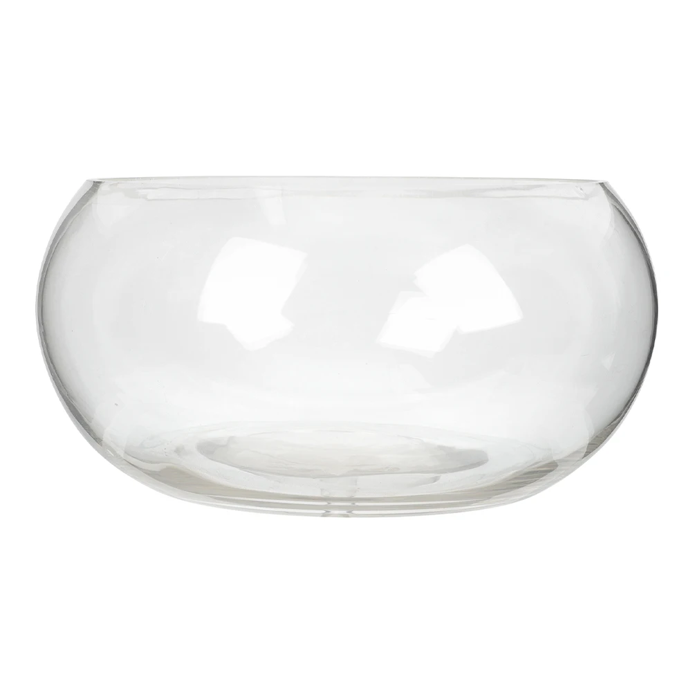 

Decorative Clear Glass Fish Bowl Round Desktop Aquarium for Home Office Garden Wedding Simple Elegant Hydroponic Planter