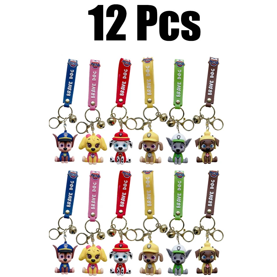 Anime Paw Patrol Chase Skye Rocky Marshall Keychain Cute Doll Puppet Pendant Key Chain Schoolbag Pendant Children Student Gifts