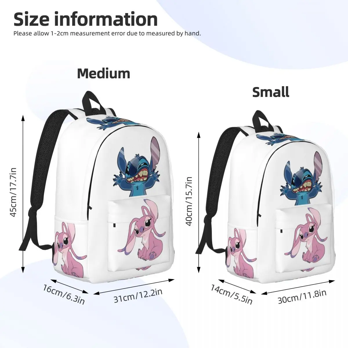 Angry Stitch Plecak dla chłopca Dziewczynka Dzieci Student School Bookbag Daypack Przedszkole Podstawowa torba Prezent