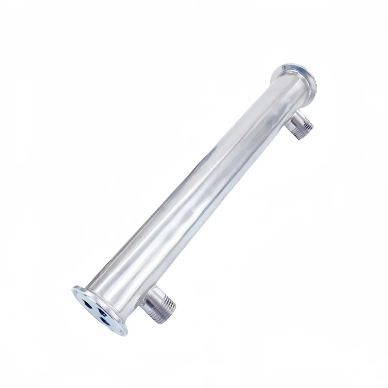 

1.5inch FlangeOD50.5mm,Tr Clamp Dephlegmator/Distillation Condenser With 1/2" Male/Female Thread,L-450mm,3 Pipes Inside ID 8mm