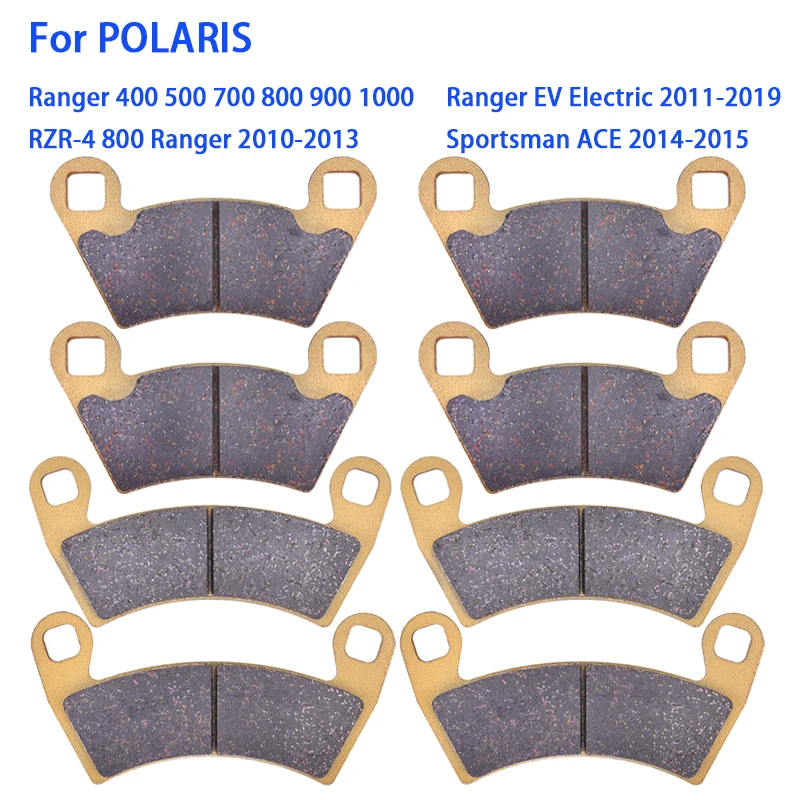 Pastillas de Freno Delanteras y Traseras para POLARIS Ranger 400 500 700 900 1000 800 RZR 4 RANGER XP EV Crew 4x4 EFI EPS Sportsman ACE RZR4 Cerámicas