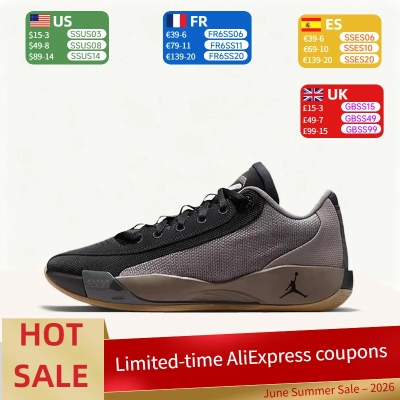 Nike Jordan Luka.77 Retro Soft Low-Top Zapatos de baloncesto transpirables y con soporte para deportes al aire libre para hombre, negro/gris HF0819-200