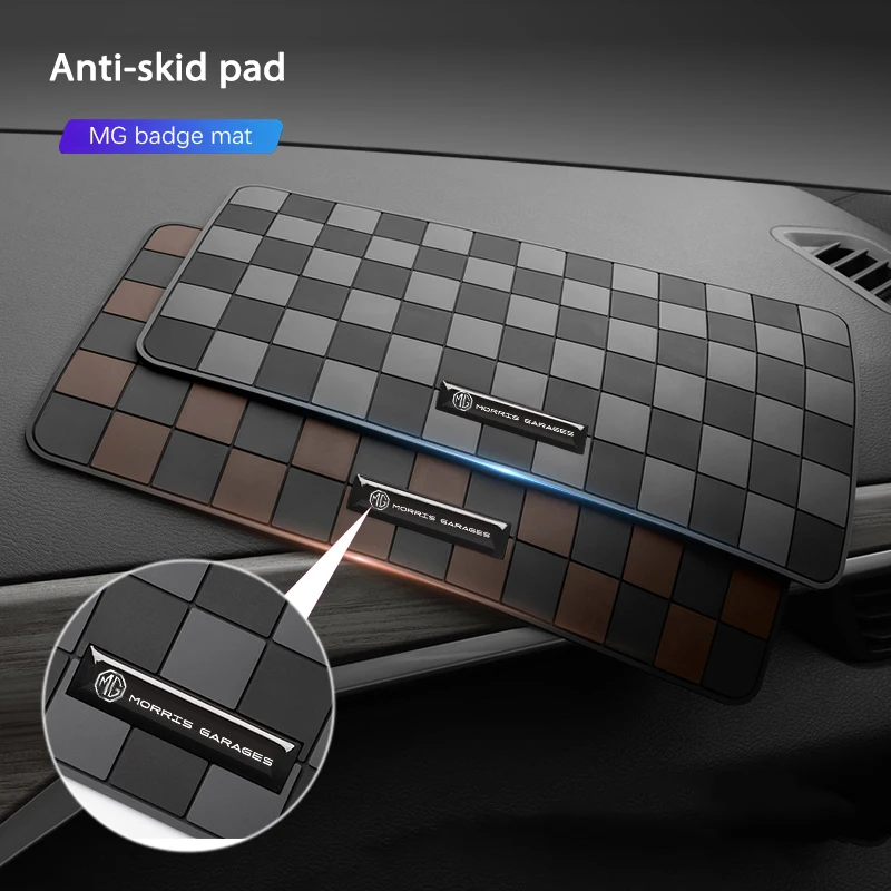 سيارة منقوشة المضادة للانزلاق وسادة السيارات لوحة القيادة تخزين حصيرة ل MG ZS 5 7 6 Cyberster MG4 EV ES5 HS واحد GT GS MG3 EZS 3SW MARVEL-R Hector #1