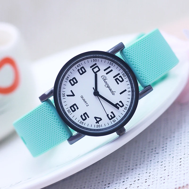 new fashion woman man sports silicone simple watches students boys girls cool digital soft strap electric quality quartz watches