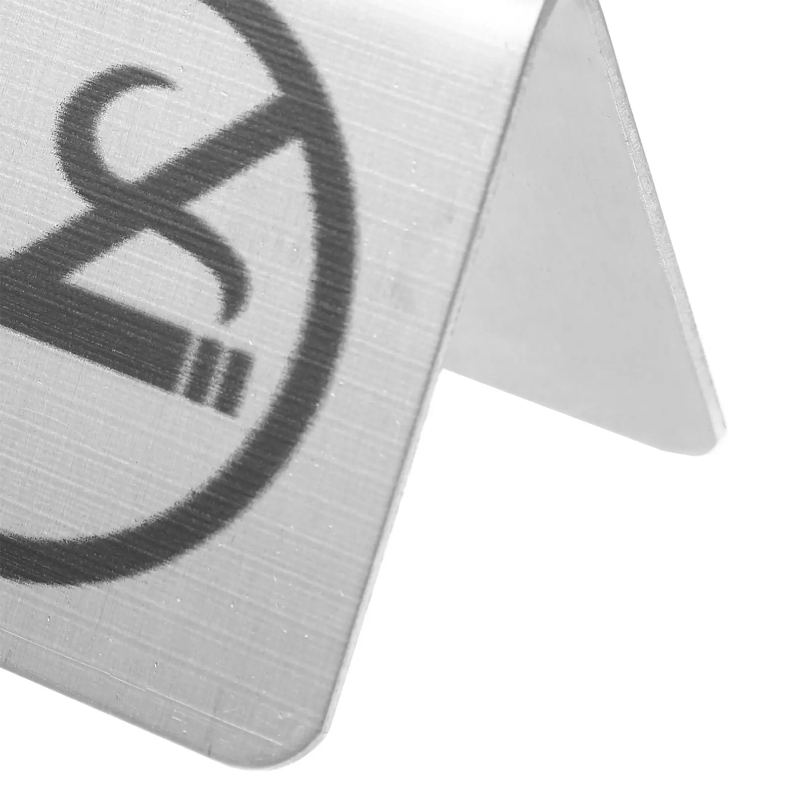 

2Pcs No Smoking Sign Stainless Steel Table Cards Nonsmoking Indicator Dinner Office Creative Signs Warning Home Indoor