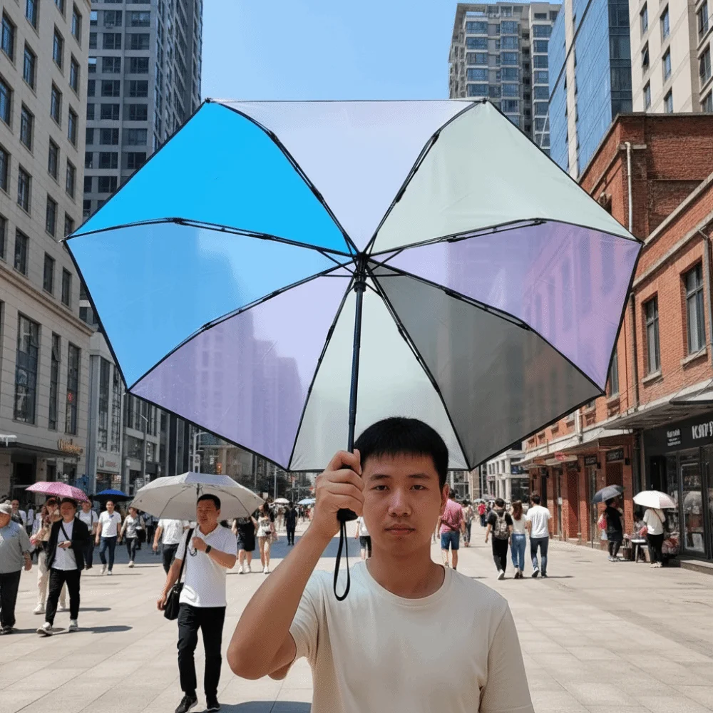 

Корейский автоматический/ручной зонт-радуга: устойчивый, легкий, прозрачный, портативный, для защиты от дождя, для поездок на работу