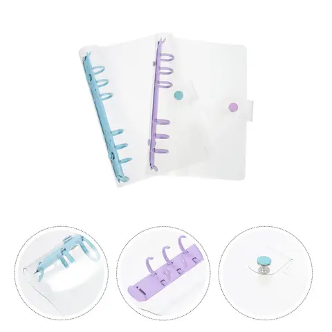2 Pcs 바인더 노트북 시트 예산 서점 및 편지지 쉘 유연한 저널 커버 학교 액세서리 접착제
