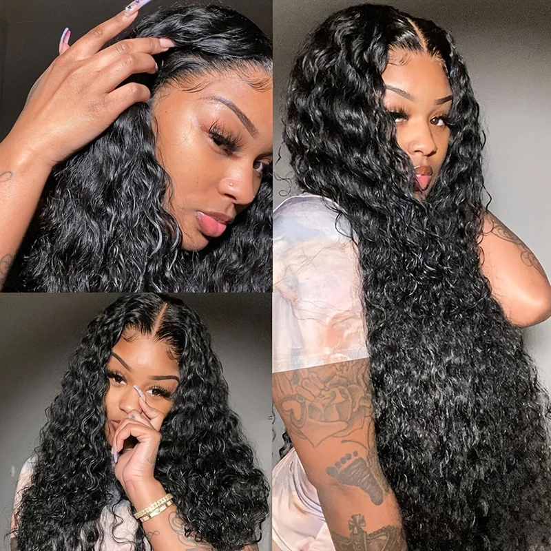 40 Inch Deep Wave Wig Clearance Sale 4x4 Closure Lace Frontal Human Hair Curly Wigs Loose Wave Lace Front Wigs for Women Choice