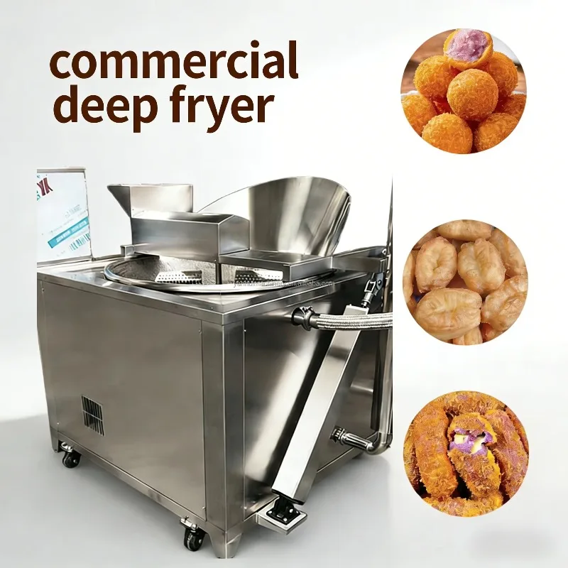 【Best-selling】Grade Round Pot Rectangle Pot 10-60kg Per Hour Automatic Snack Batch Fryer Potato Chips Industrial
