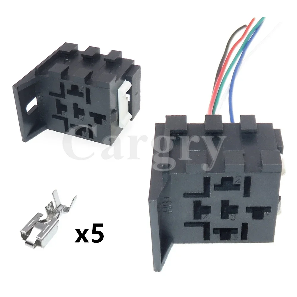 

1 Set 5P 12033871 Relay Holders AC Assembly Car Wire Harness Electrical Connector Auto High Current Socket with Wires