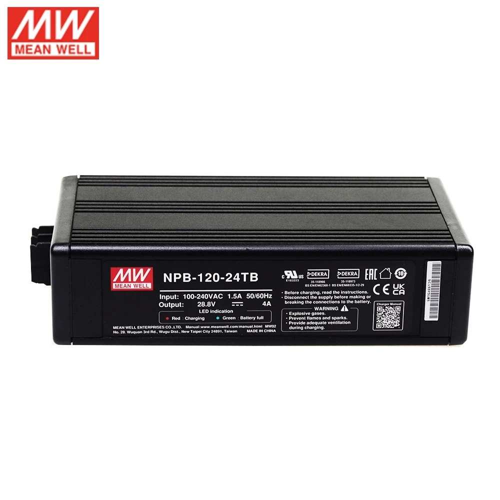 Imagem -04 - Mean Well Npb240 Npb360 Npb120-12 24 48tb Xlr Ad1 240w Carregador Compatível com Baterias de Chumbo-ácido e Li-ion ou Estágios